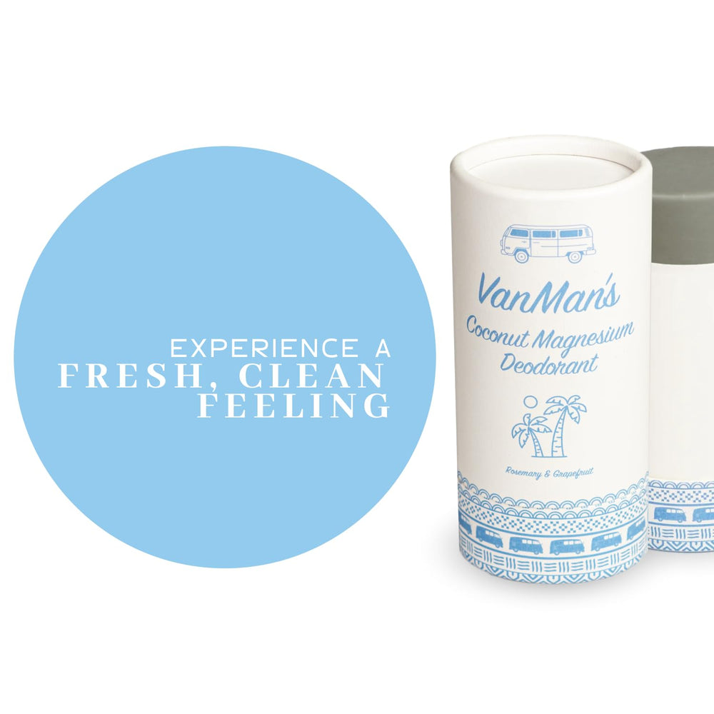 VanMan deodorant stick glides on for mess-free, quick application.