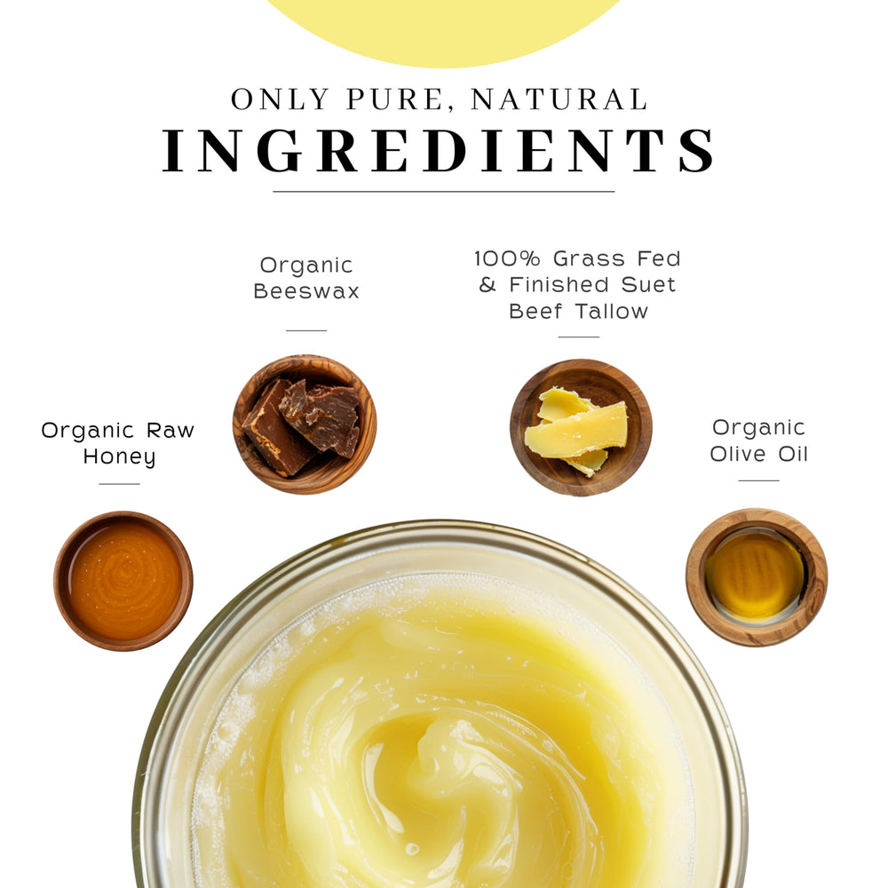 Vanman's Tallow and Honey Balm texture swipe reveals silky softness and moisturizing feel.