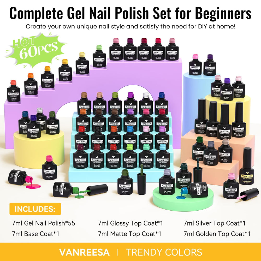 VANREESA beginner-friendly application guide image helps you prep and apply nails.