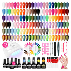 Vanreesa gel nail polish kit with UV lamp in box for at-home manicure sessions.