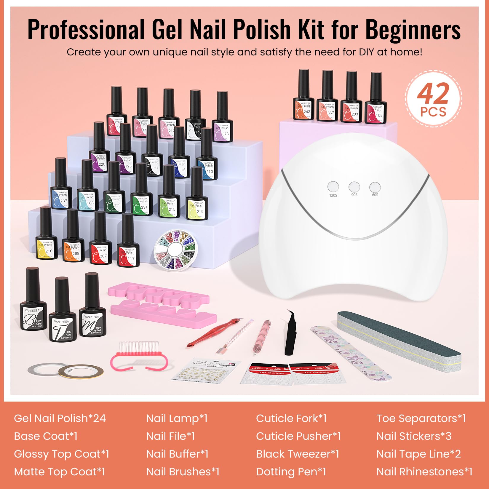VANREESA nail art decorations add stylish accents for custom designs.