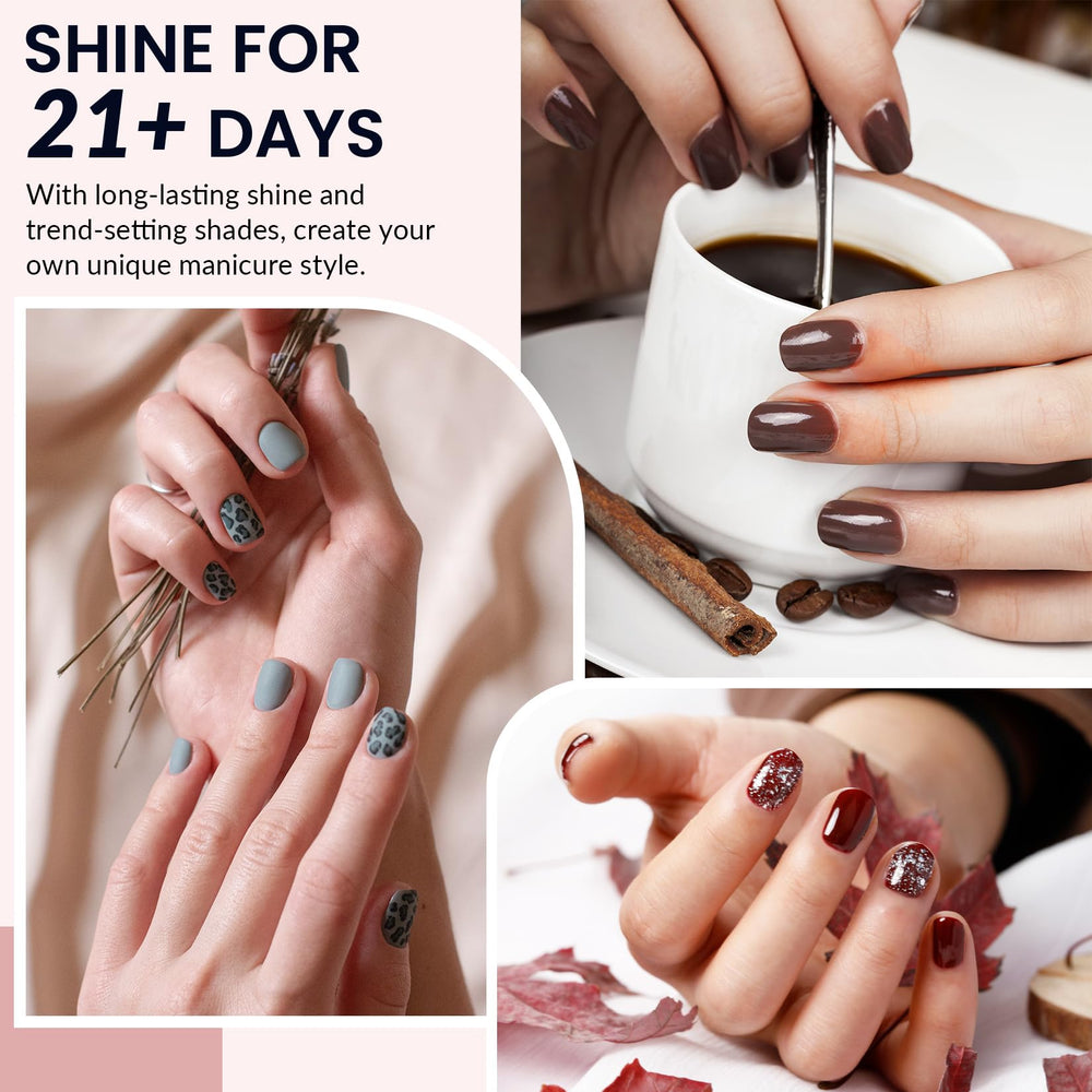 VANREESA gel polish bottles in 24 colors for long-lasting wear