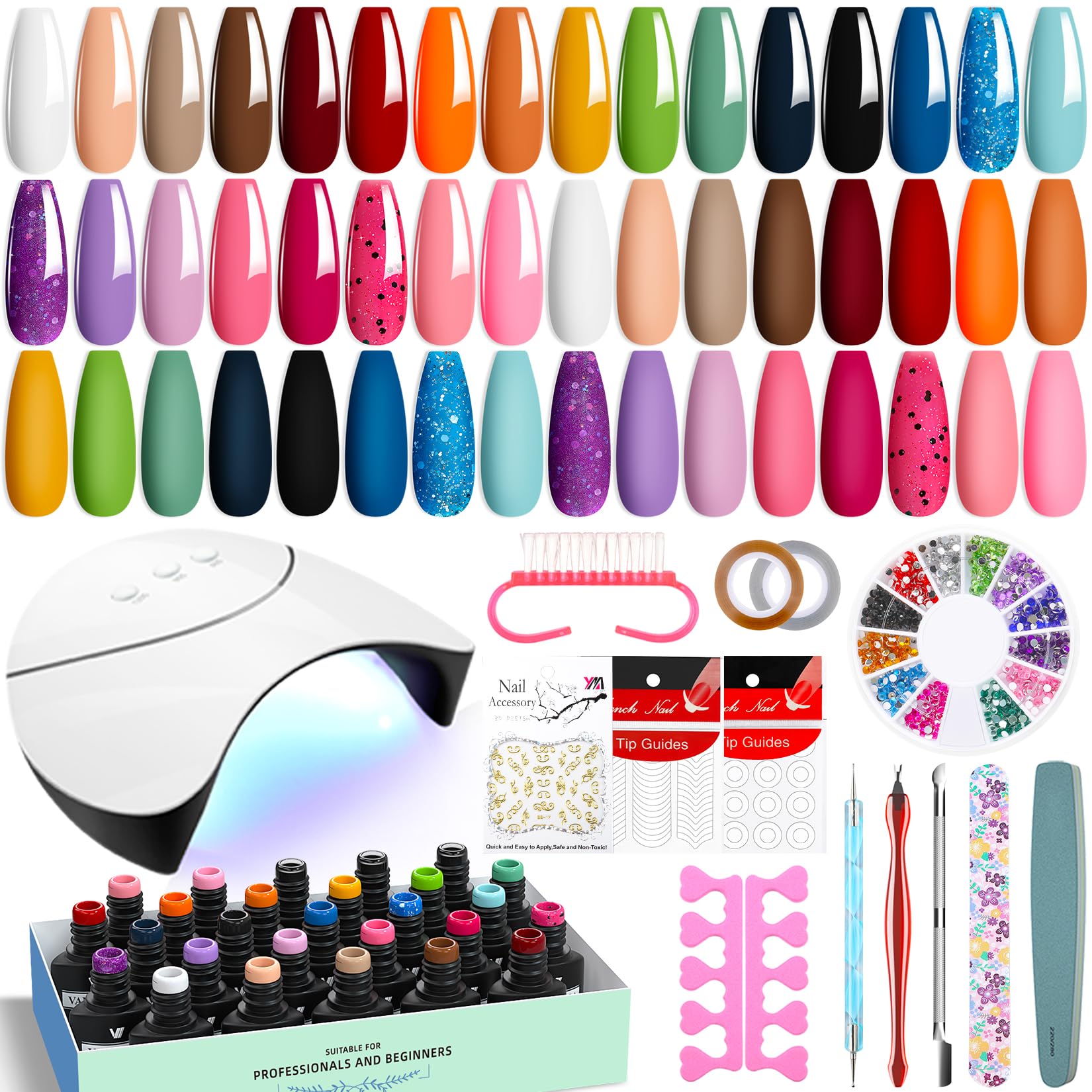 VANREESA UV-LED nail lamp provides quick, even curing for flawless gel nails.