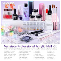 VANSISOS acrylic liquid bottle for clean bead formation and consistent sets.