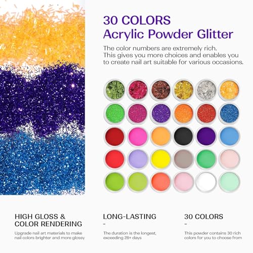 VANSISOS glitter and sequin packs for customizable nail art options.