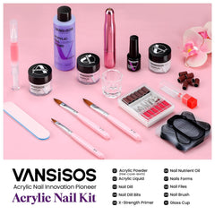 VANSISOS ultra-fine powder colors for smooth, bubble-free acrylic application.
