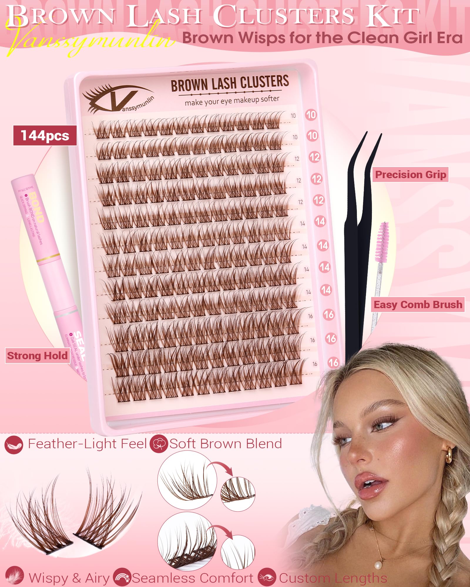 Vanssymunlin waterproof lash cluster glue demonstrates stay-put potential