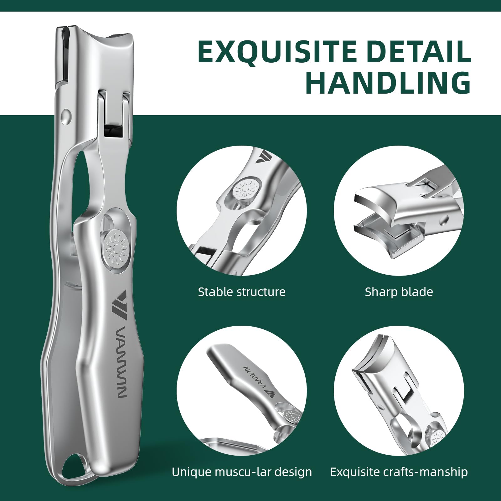 VANWIN ergonomic 3.46-inch handle reduces effort and slips during use.