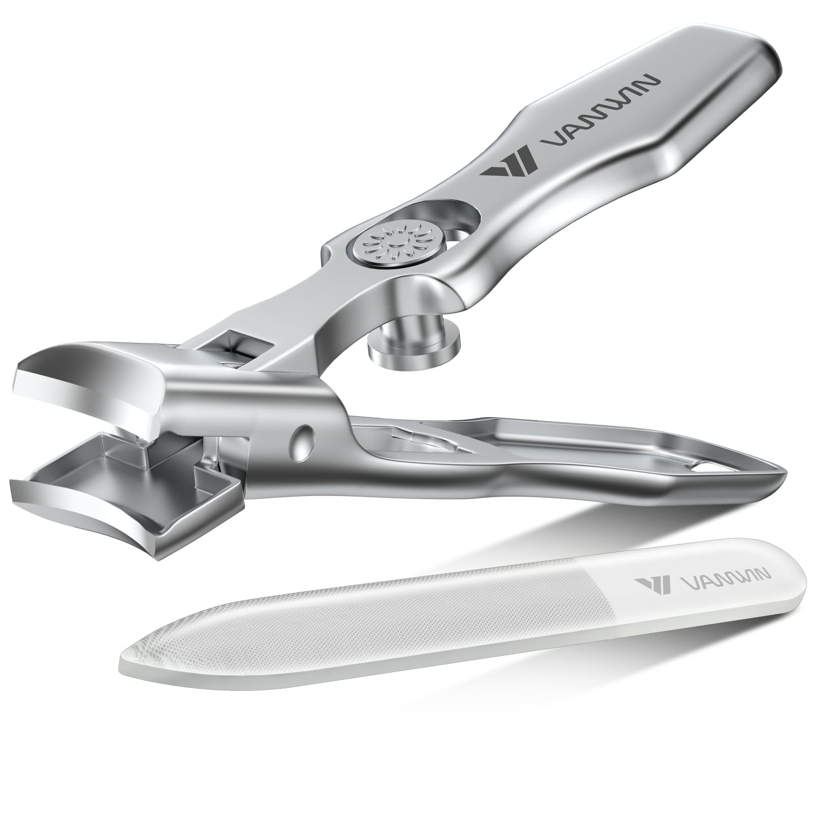 VANWIN wide-jaw clippers for thick nails enable easier trimming.