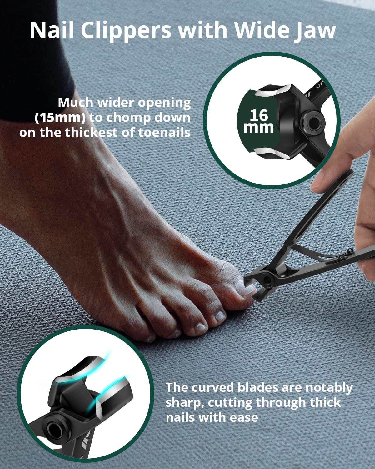 VANWIN clipper with catcher reduces nail debris for cleaner grooming sessions.