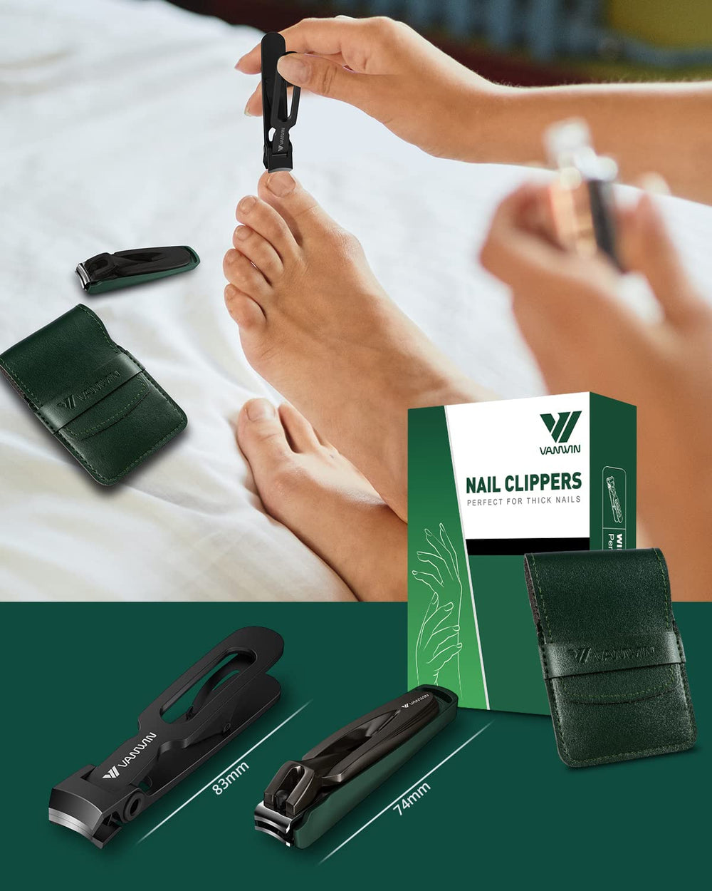 VANWIN gift-packable nail clippers present a practical grooming gift option.