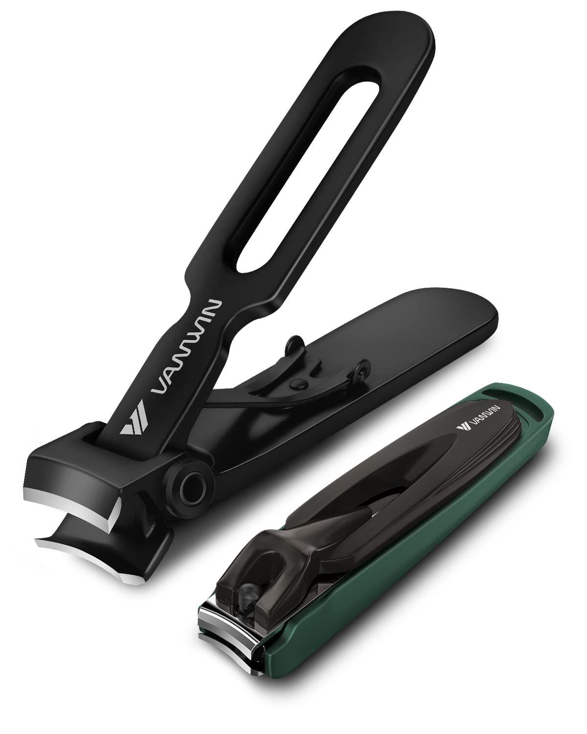 VANWIN nail clipper set assembled with dual clippers for fingernails and toenails, ideal for home grooming.