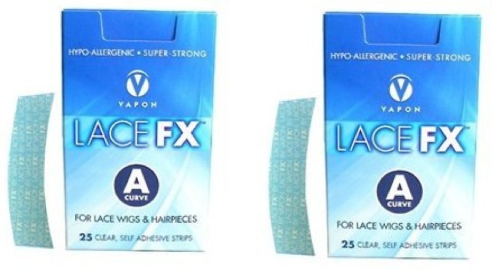 Vapon Lace FX A Curve Tape demonstrates seamless front hairline adhesion for a natural wig blend