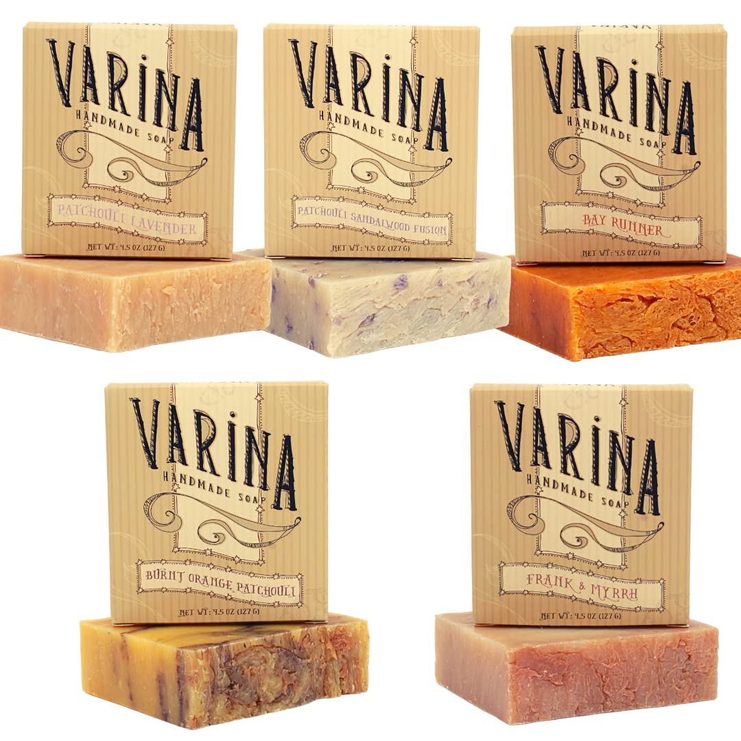 Varina Patchouli Soap Burnt Orange Patchouli bar for gentle daily cleansing.