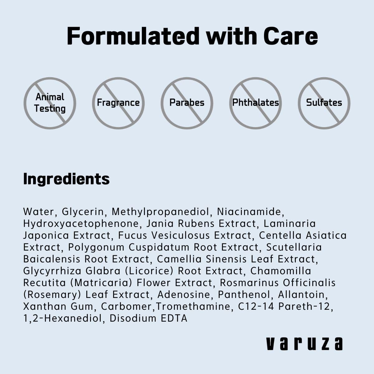 varuza Real Natural Sheet Mask hydration result close-up after use on skin.