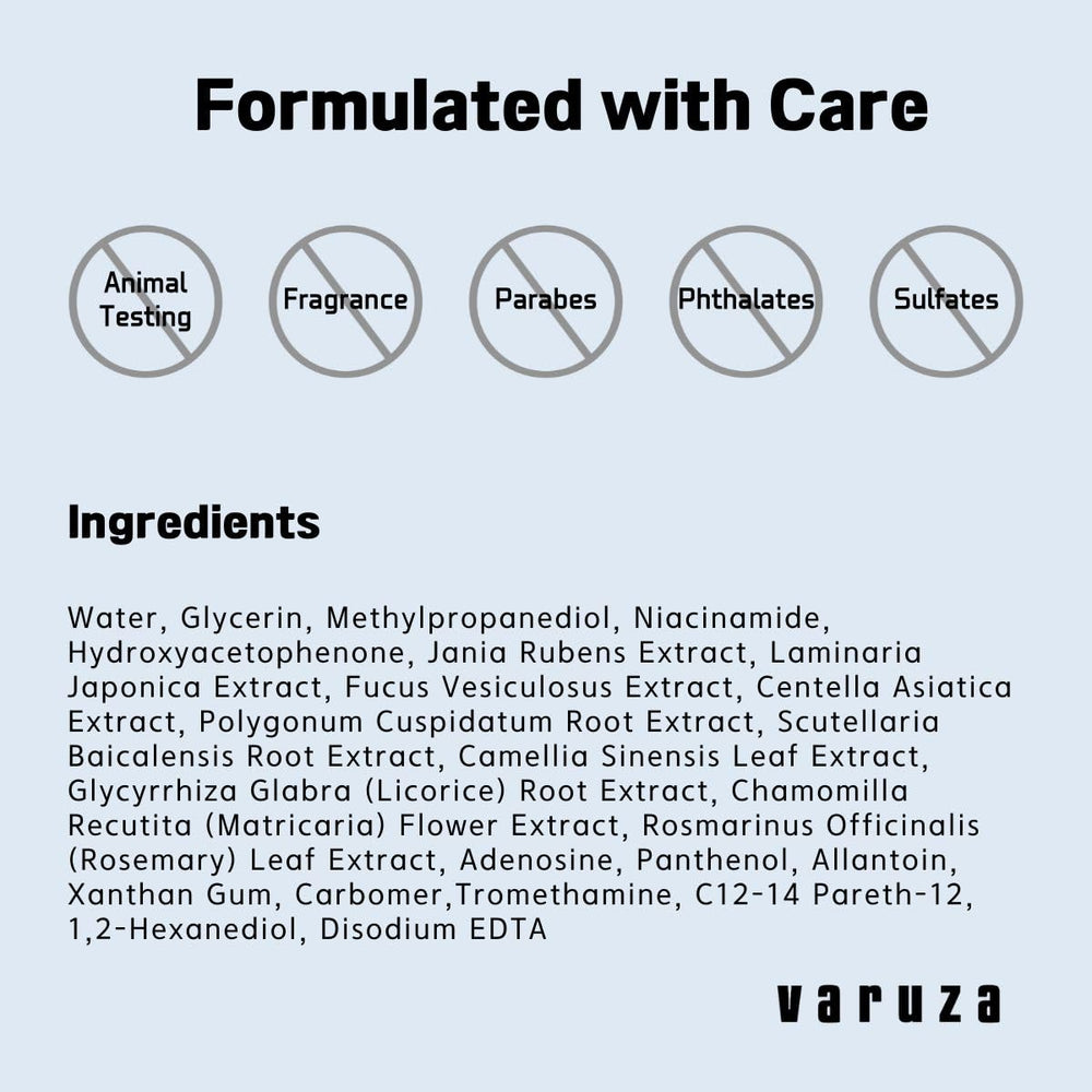 varuza Real Natural Sheet Mask hydration result close-up after use on skin.