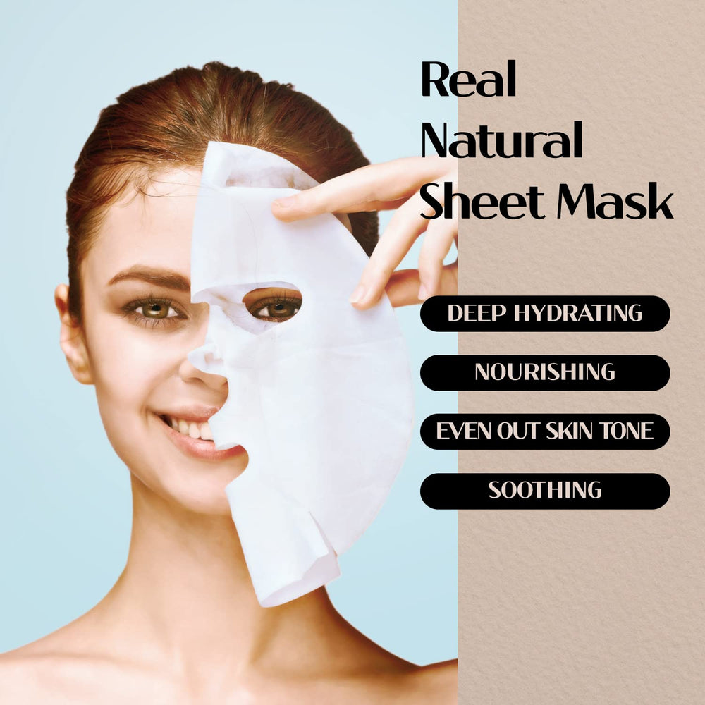 varuza Real Natural Sheet Mask vegan formula icon communicates cruelty-free, GMO-free skincare.
