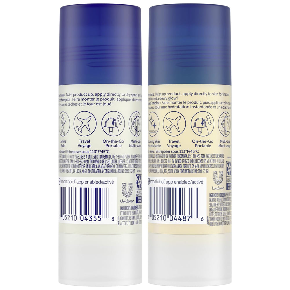 Vaseline All-Over Body Balm Stick unscented twist for sensitive skin.