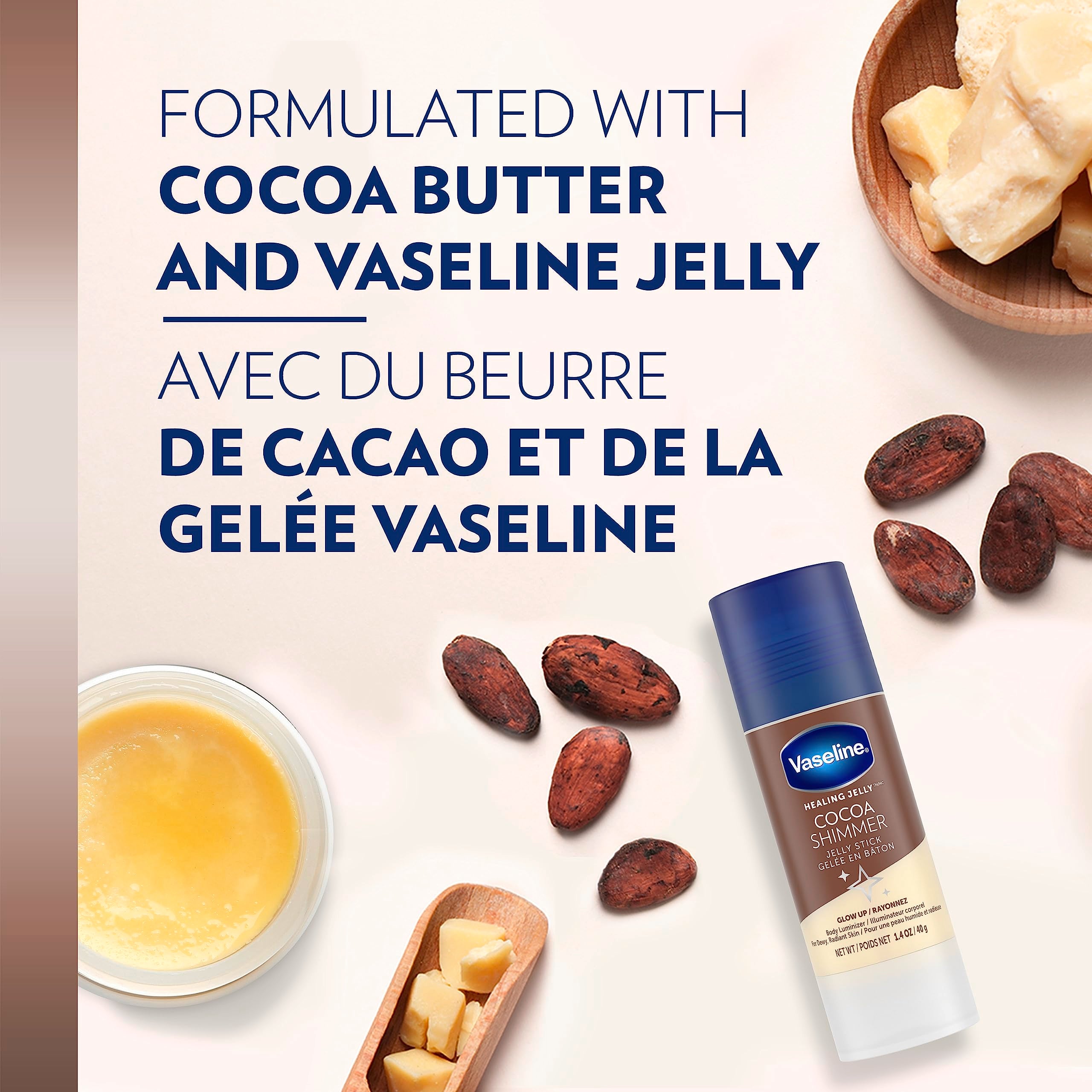 Vaseline Cocoa Butter Balm on dry elbow area.
