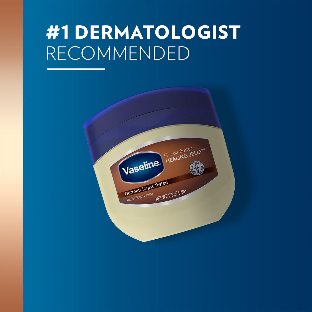 Vaseline Cocoa Butter Healing Jelly adds a subtle cheek glow.