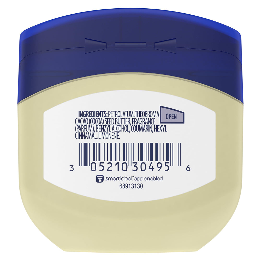 Vaseline Cocoa Butter Healing Jelly on elbow reduces rough skin naturally.