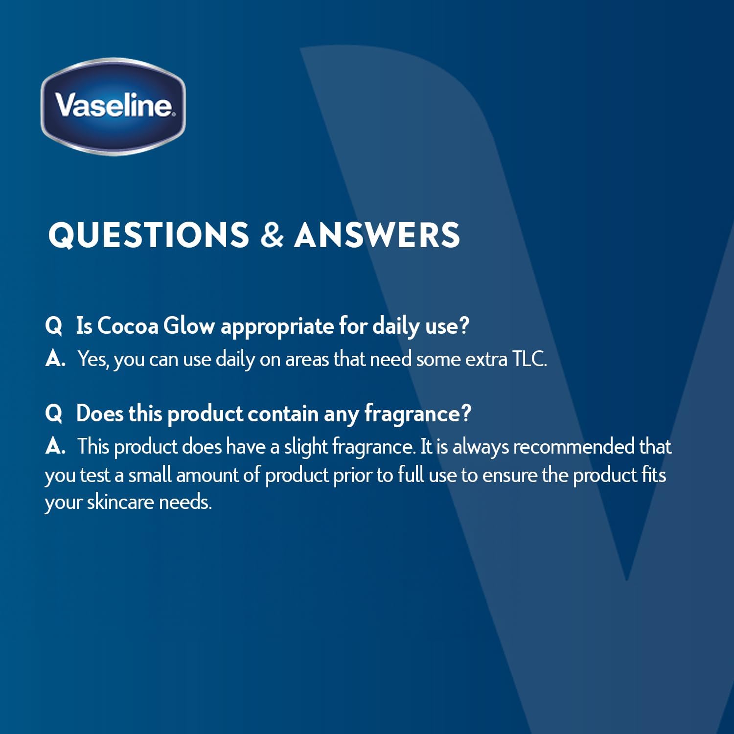 Vaseline Cocoa Glow on moisturized skin after application with subtle glow.