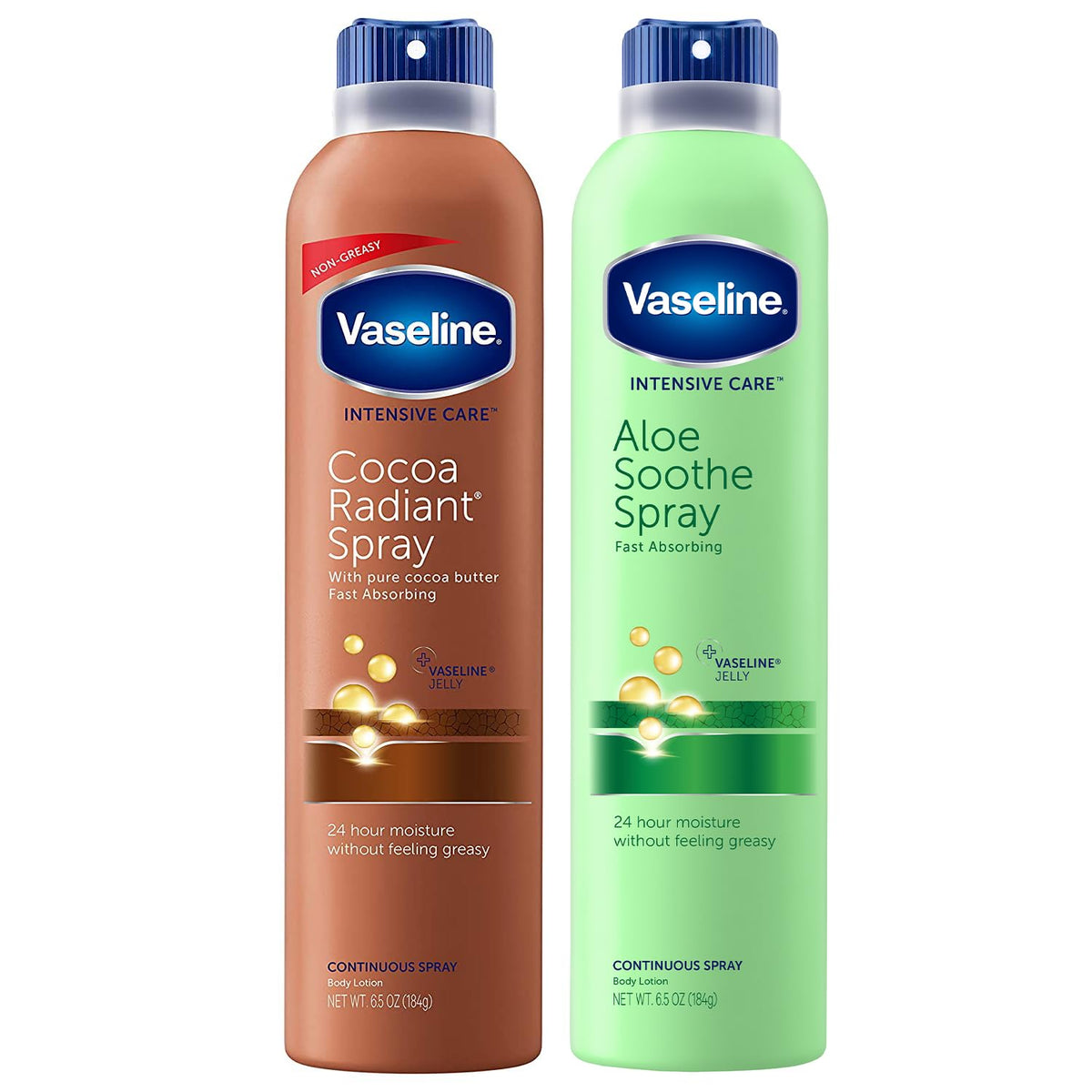 Vaseline Cocoa Radiant Spray bottle for quick, non-greasy moisture after shower