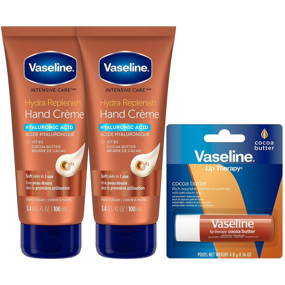 Vaseline crema para manos 2-pack, hidratacion duradera para piel seca.