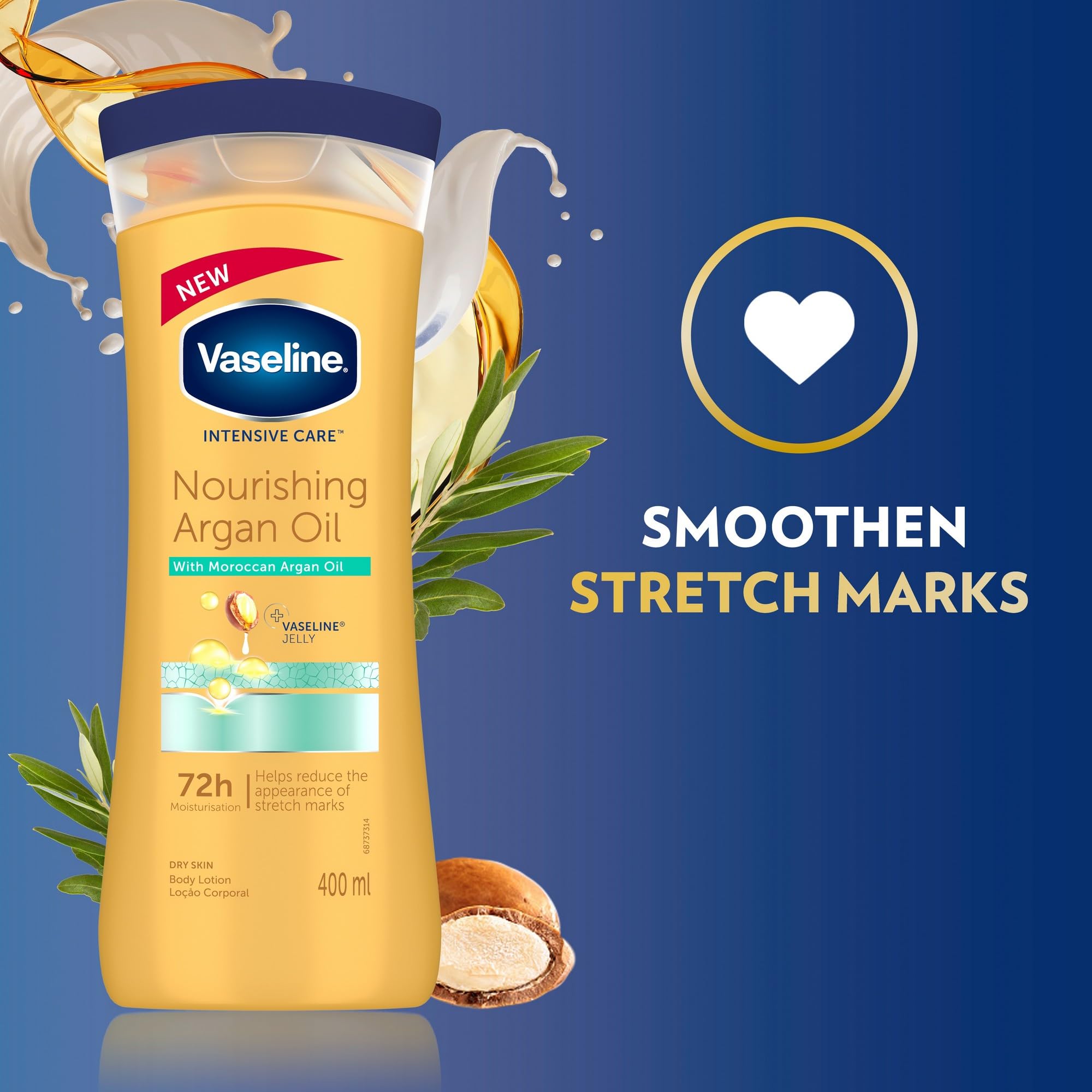 Vaseline Intensive Care Nourishing Argan Oil Lotion skin-softness demonstration.