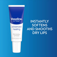 Vaseline Lip Therapy Advanced Healing stick included for on-the-go touch-ups.