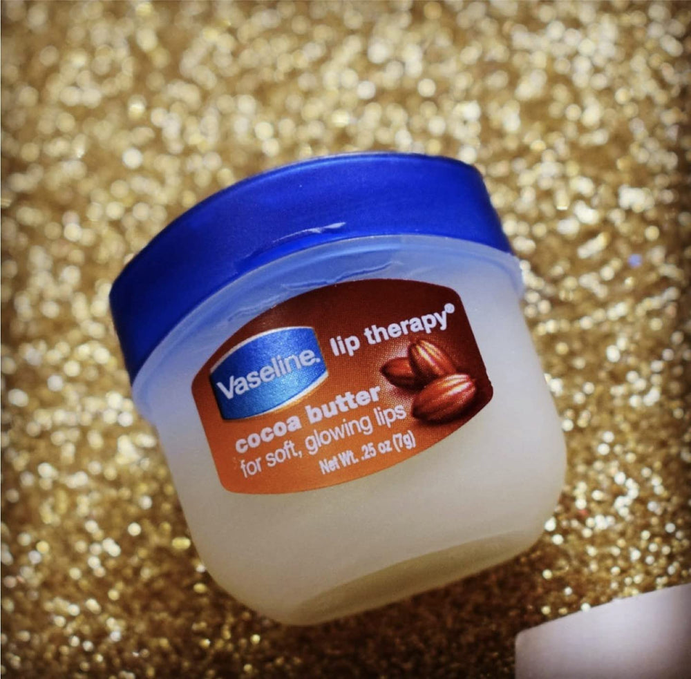 Vaseline Lip Therapy Cocoa Butter mini tubes ready for travel
