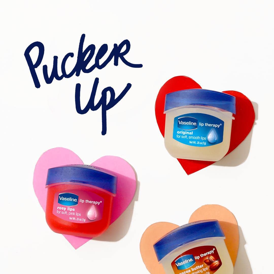 Vaseline Lip Therapy Cocoa Butter tube applying balm for comfortable lips