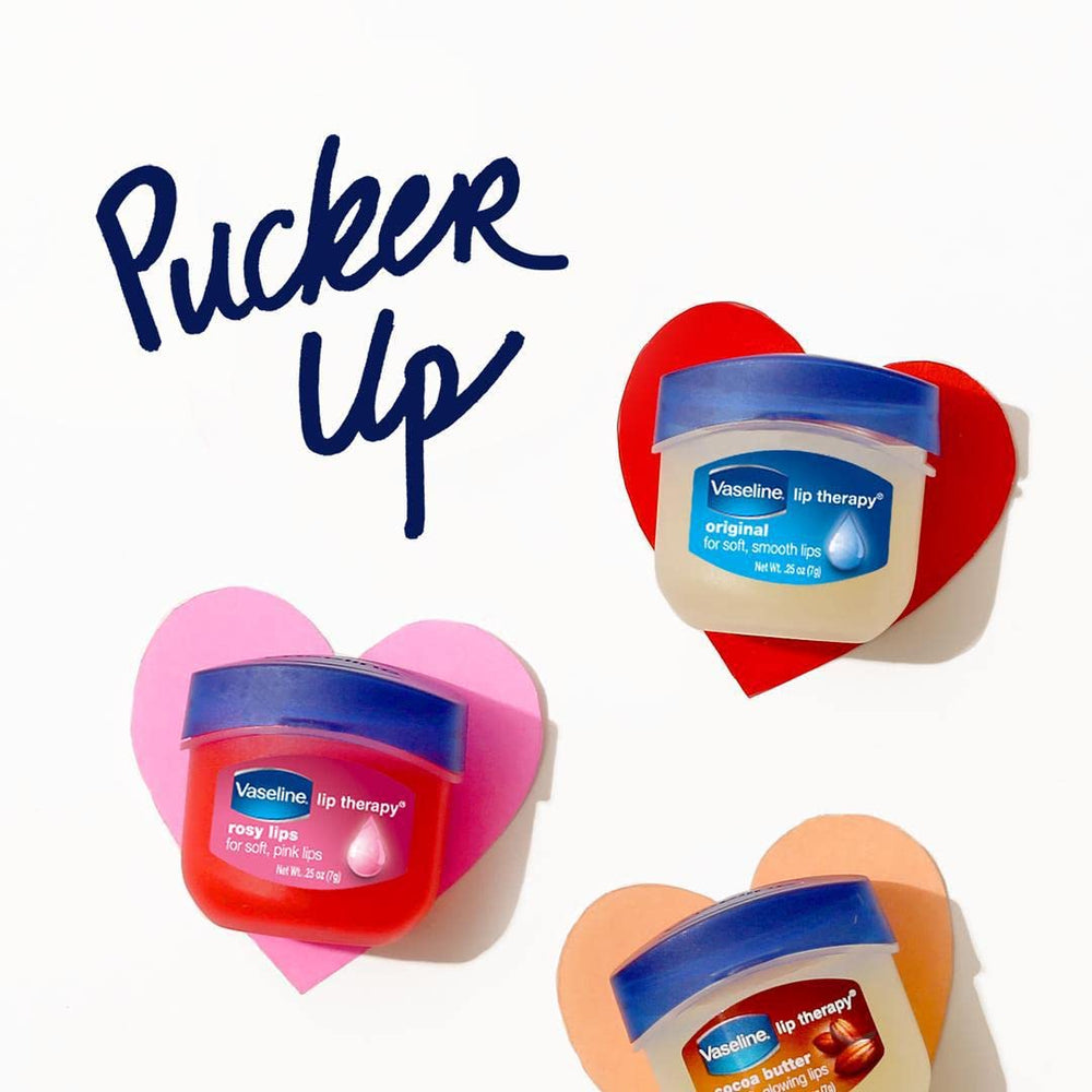 Vaseline Lip Therapy Cocoa Butter tube applying balm for comfortable lips