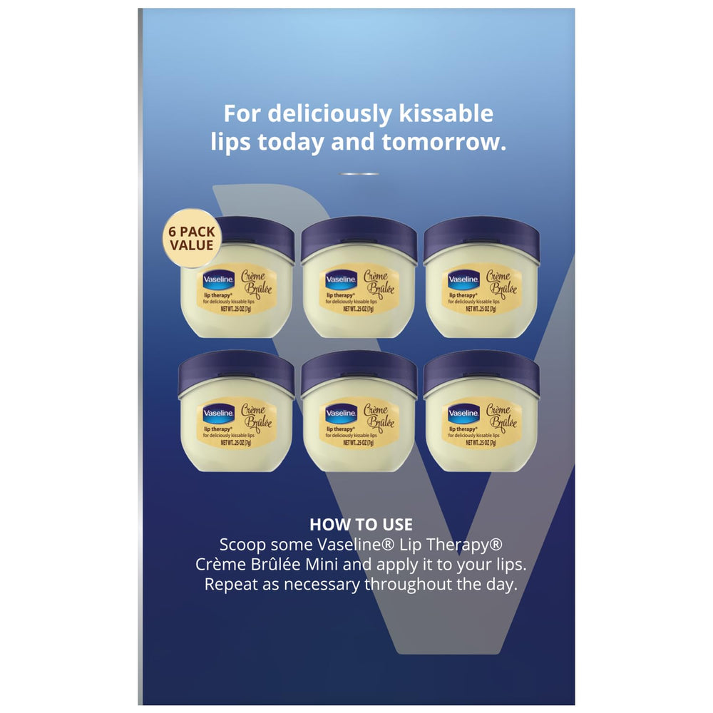 Vaseline Lip Therapy mini six pack for travel-friendly lip care.
