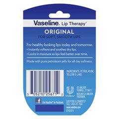 Closeup of Vaseline Lip Therapy Original mini jar showcasing compact design