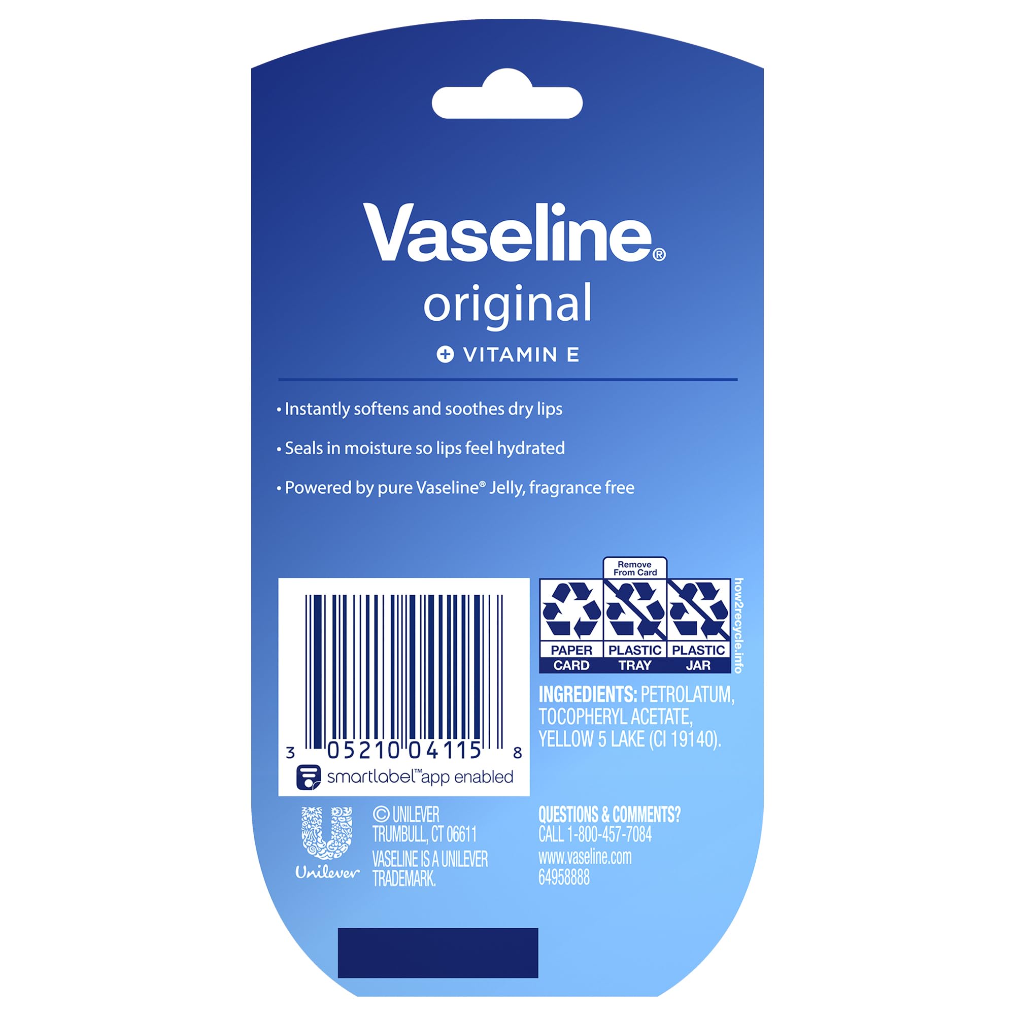 Vaseline Lip Therapy Original mini jar pocket-size packaging for quick lip hydration