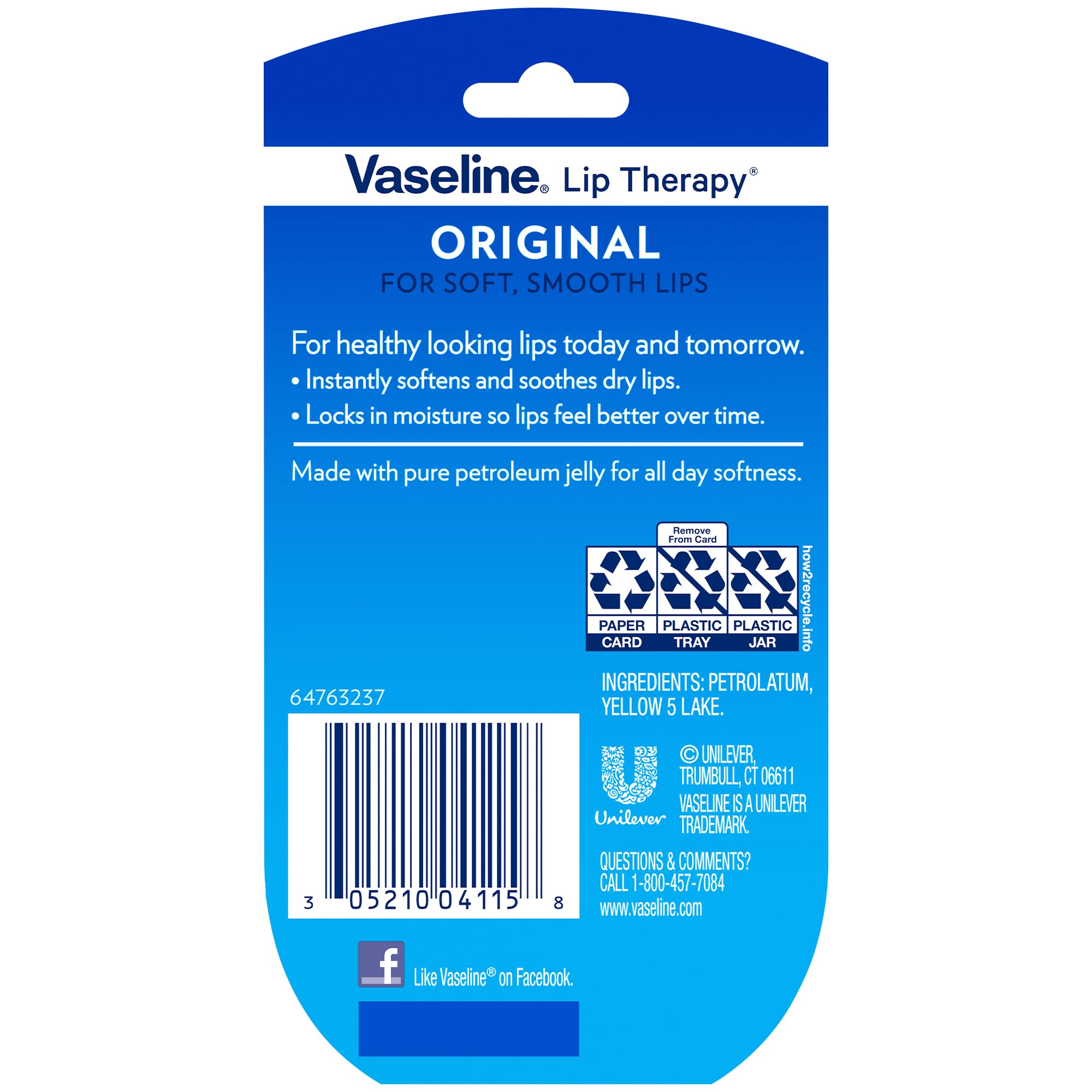 Vaseline Lip Therapy Original mini jars top-view stacked for bulk stocking and display.