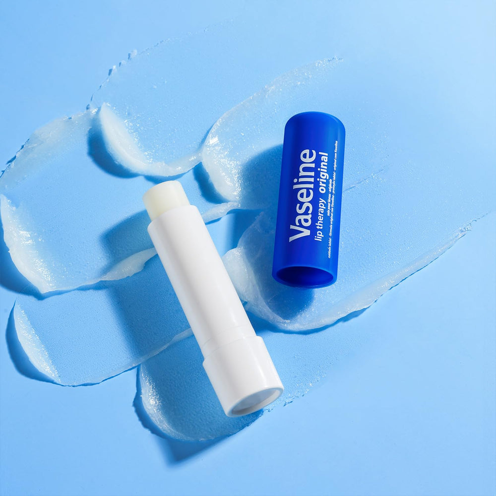 Vaseline Lip Therapy Original Pack four-variety pack highlights choices for family use.