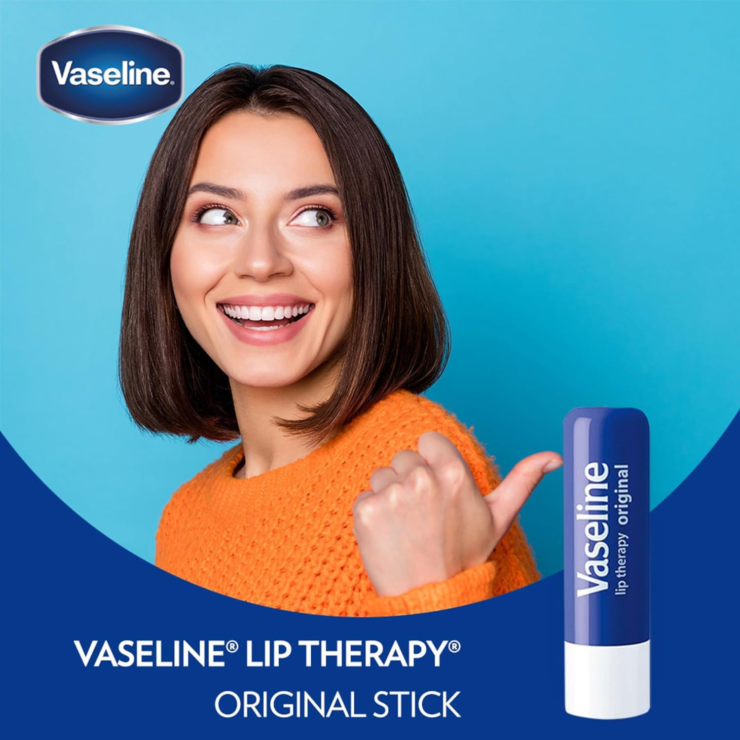 Vaseline Lip Therapy Original Pack packaging interior reveals compact lip care.