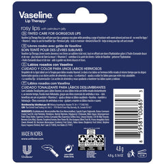 Vaseline Lip Therapy Rosy Lips 8-pack sticks closeup shows portable care