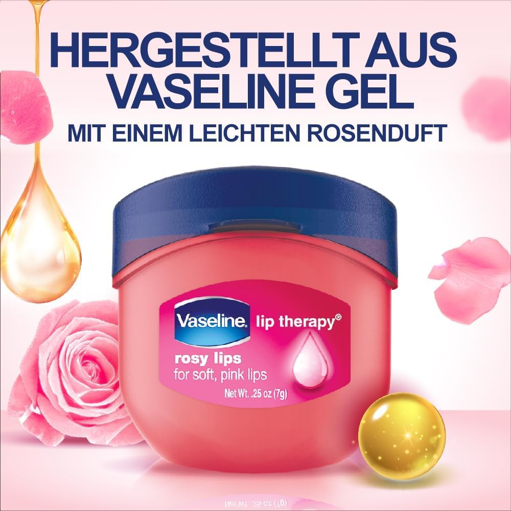 Vaseline Lip Therapy Rosy Lips Mini non-sticky formula stays comfortable