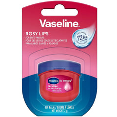 Vaseline Lip Therapy Rosy Lips Mini Pack packaging showing portable jars for travel hydration