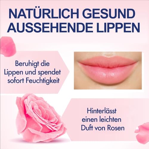 Vaseline Lip Therapy Rosy Lips Mini rose scent closeup with tint