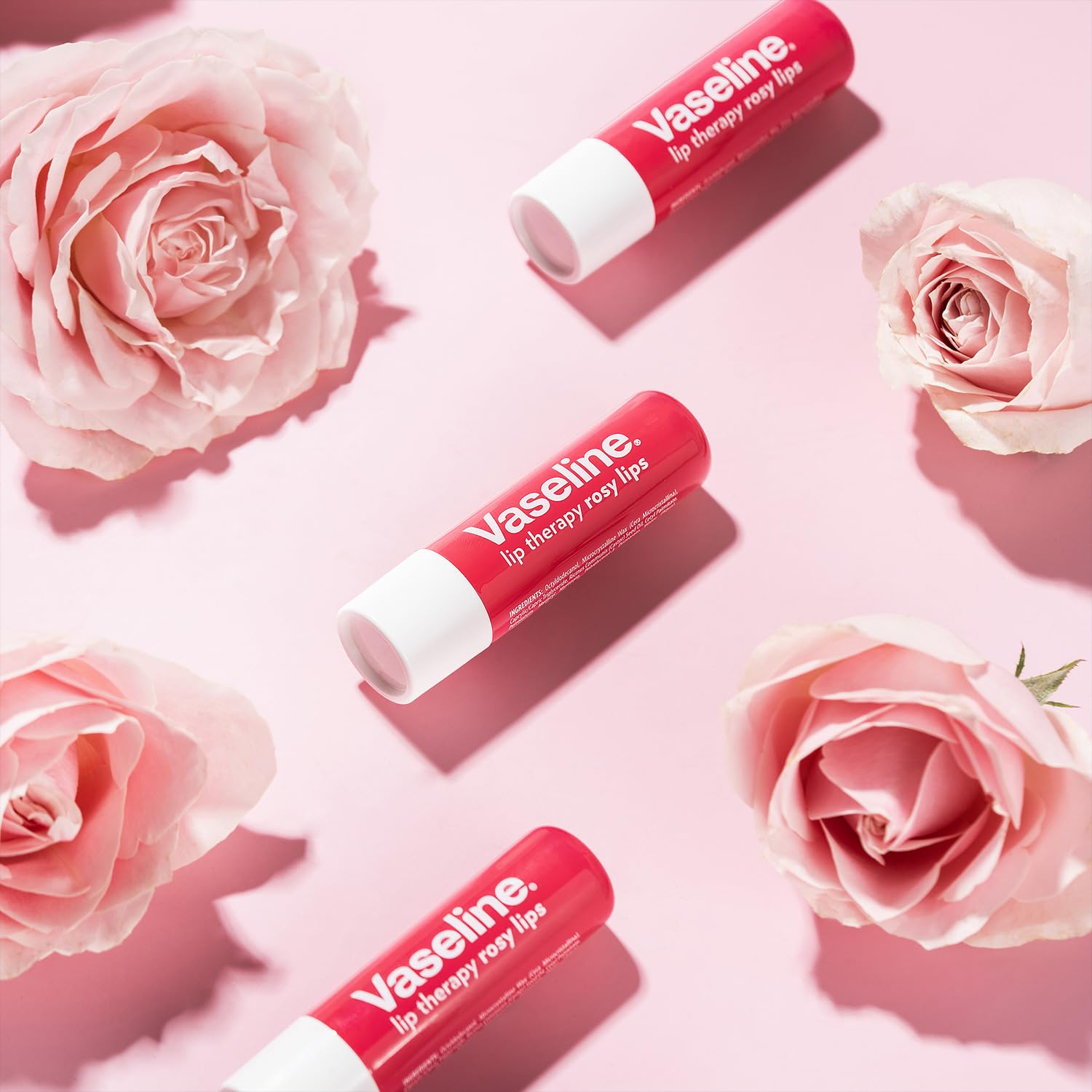 Vaseline Lip Therapy Rosy Lips portable case ready for pockets and bags.