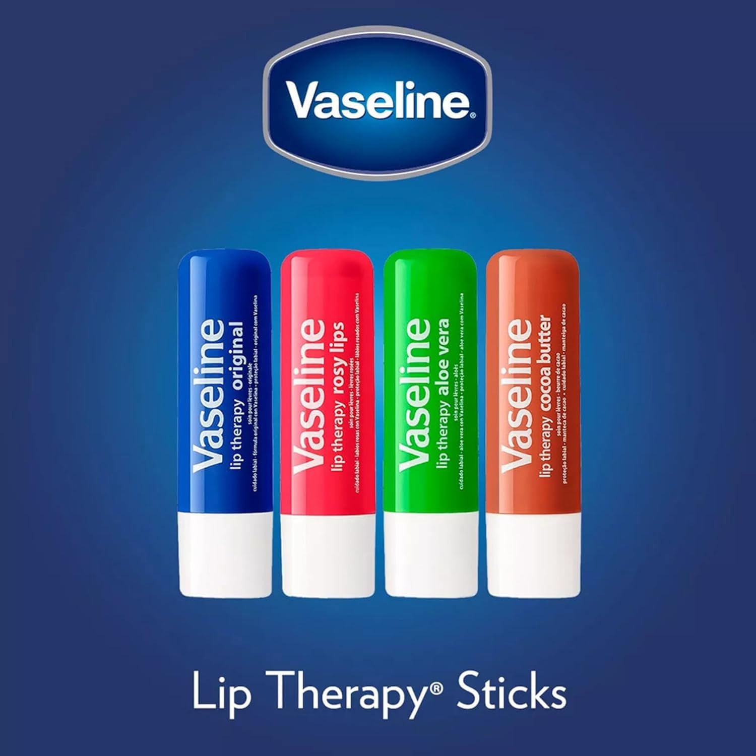 Vaseline Lip Therapy Rosy Lips storage stand keeps tubes organized.