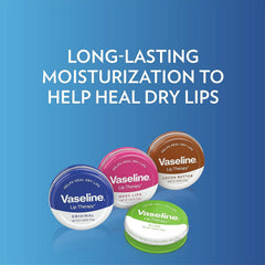 Vaseline Lip Therapy Rosy Lips Tin applying on lips demonstrates smooth glide.