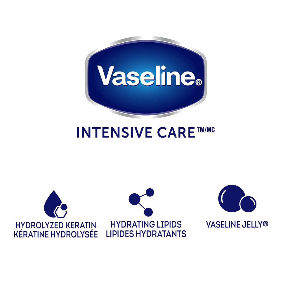 Vaseline lotion nail-strengthening cuticles close-up highlighting stronger nails with regular use
