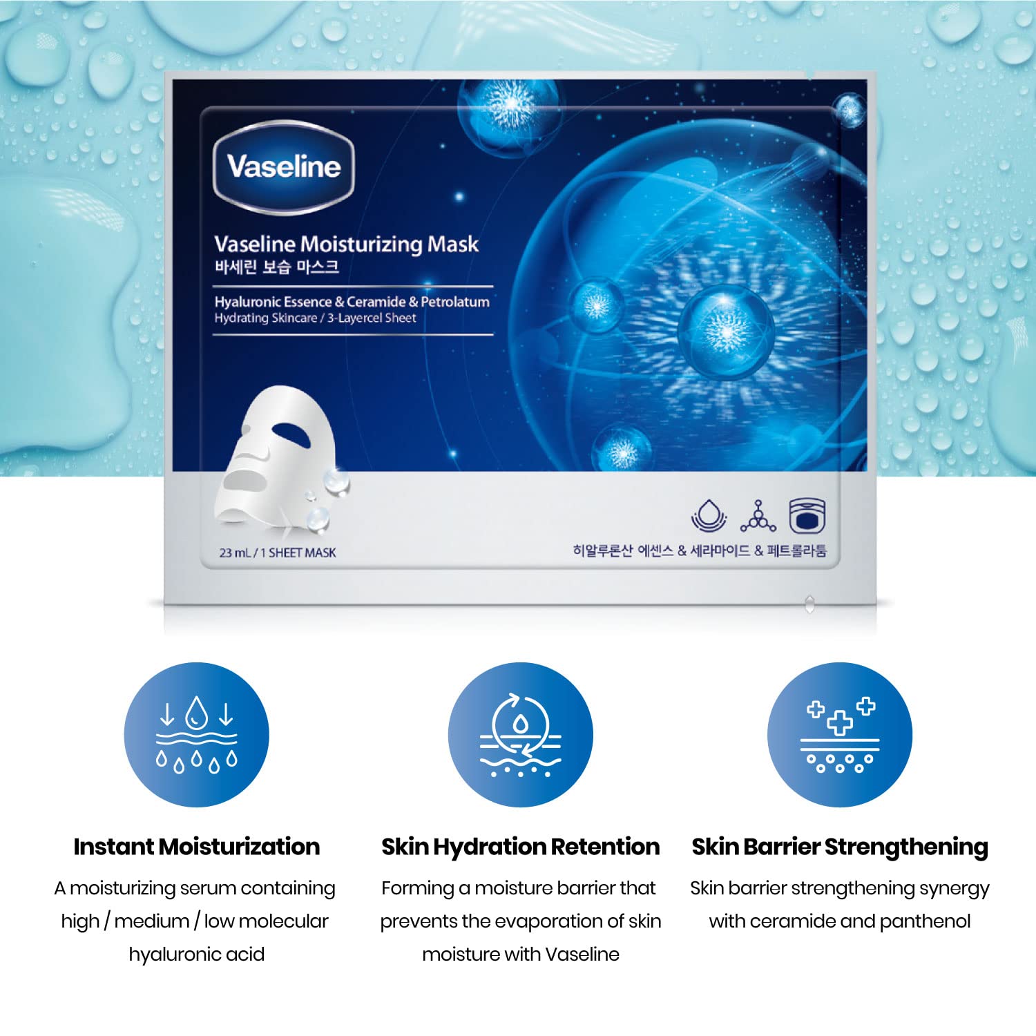 Vaseline mask fabric 3 layer closeup for efficient absorption