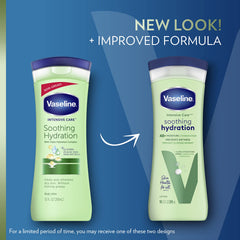 Pump-dispense of Vaseline Soothing Hydration demonstrates convenient even application