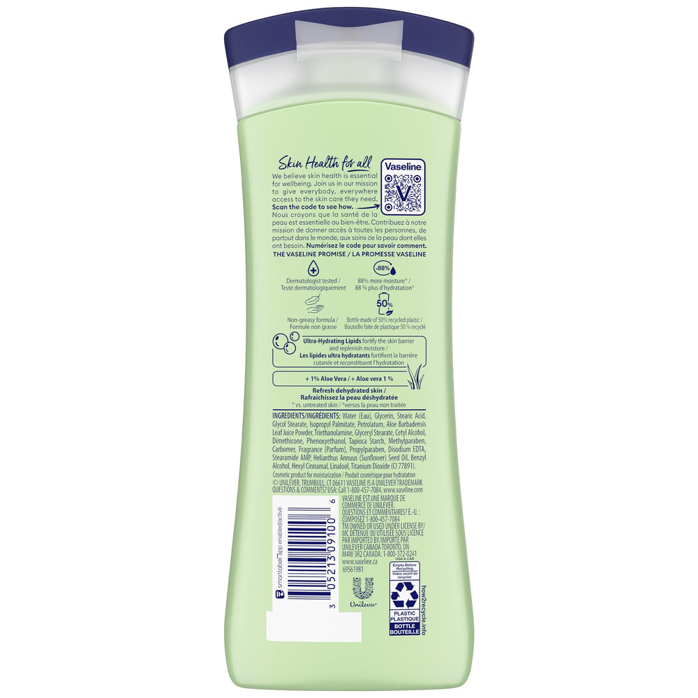 Texture close-up of Vaseline Soothing Hydration shows creamy non-greasy hydration